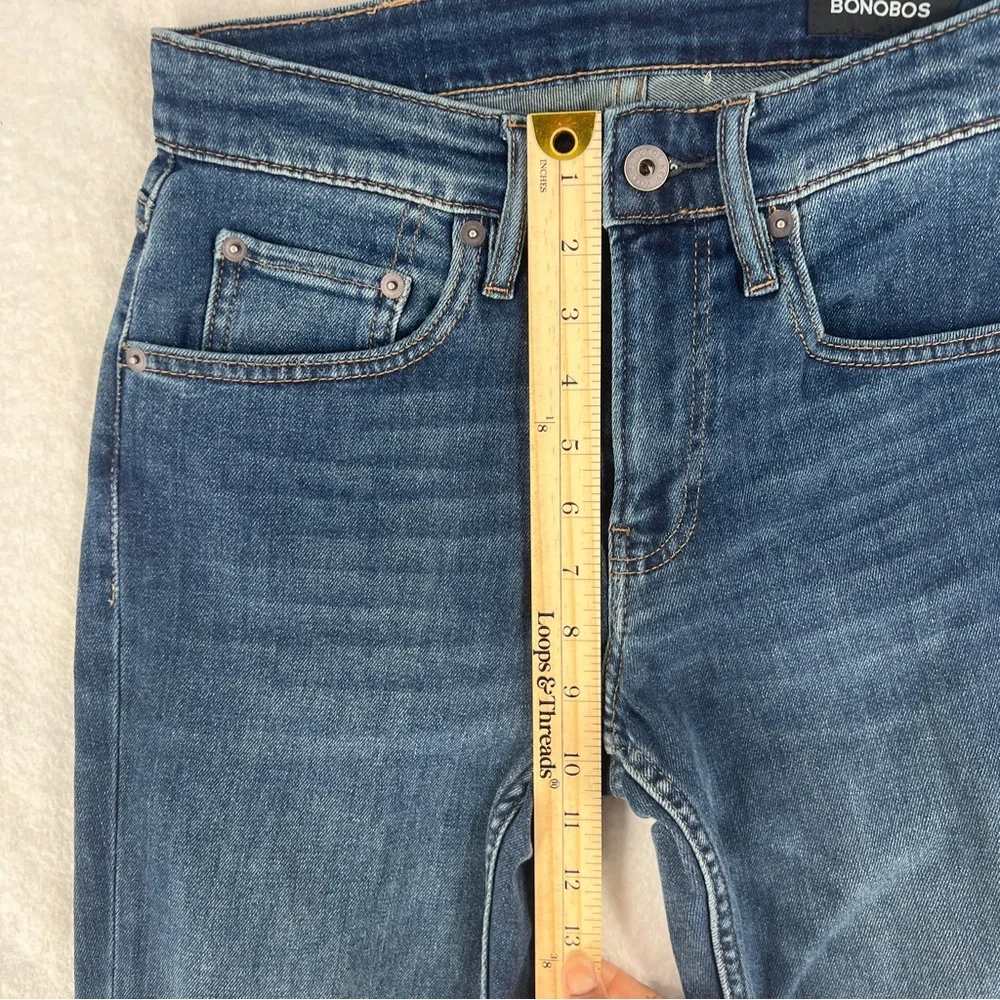 Bonobos Athletic Fit Stretch Medium Wash Blue Denim‎ Straight Jeans Size 28